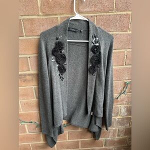 Grey 100% Cashmere Cardigan from Saks Fifth Avenue